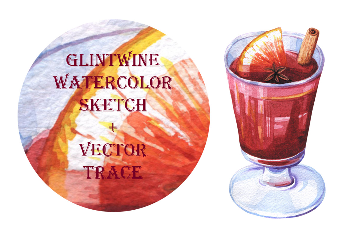 Glintwine Watercolor Sketch, a Graphic by KsanasK.Art