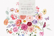 Florama Watercolor Floral Summer Set, a Decorative Illustration by Veris Studio (Thumbnail 6 of 23)
