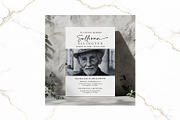 Funeral Invitation B&W Canva FR003, an Invitation Template by TyphoonStudio (Thumbnail 4 of 6)
