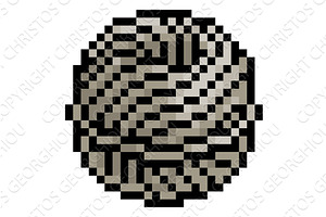 Ball of Twine String Pixel Art Eight, an Illustration by Christos Georghiou