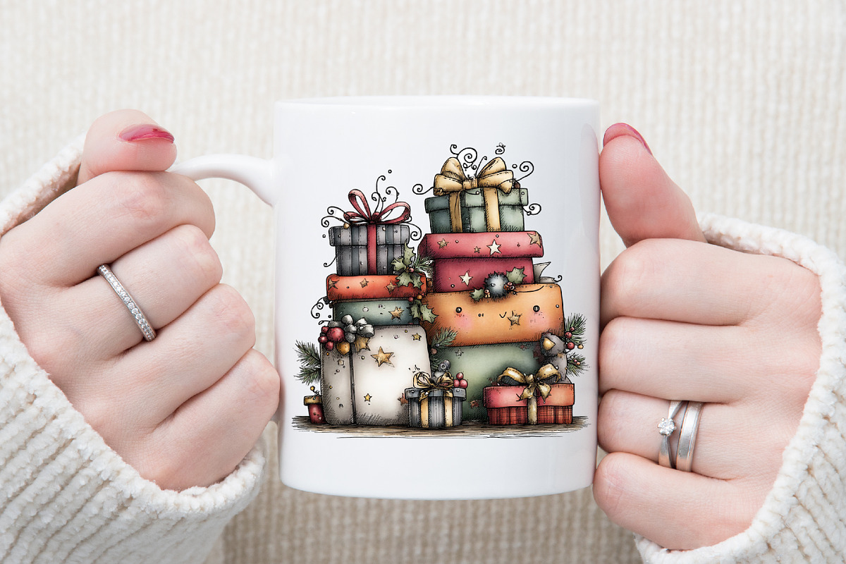 Whimsical Christmas Clipart Bundle, an Illustration by Sublimation Artist (Photo 5 of 6)