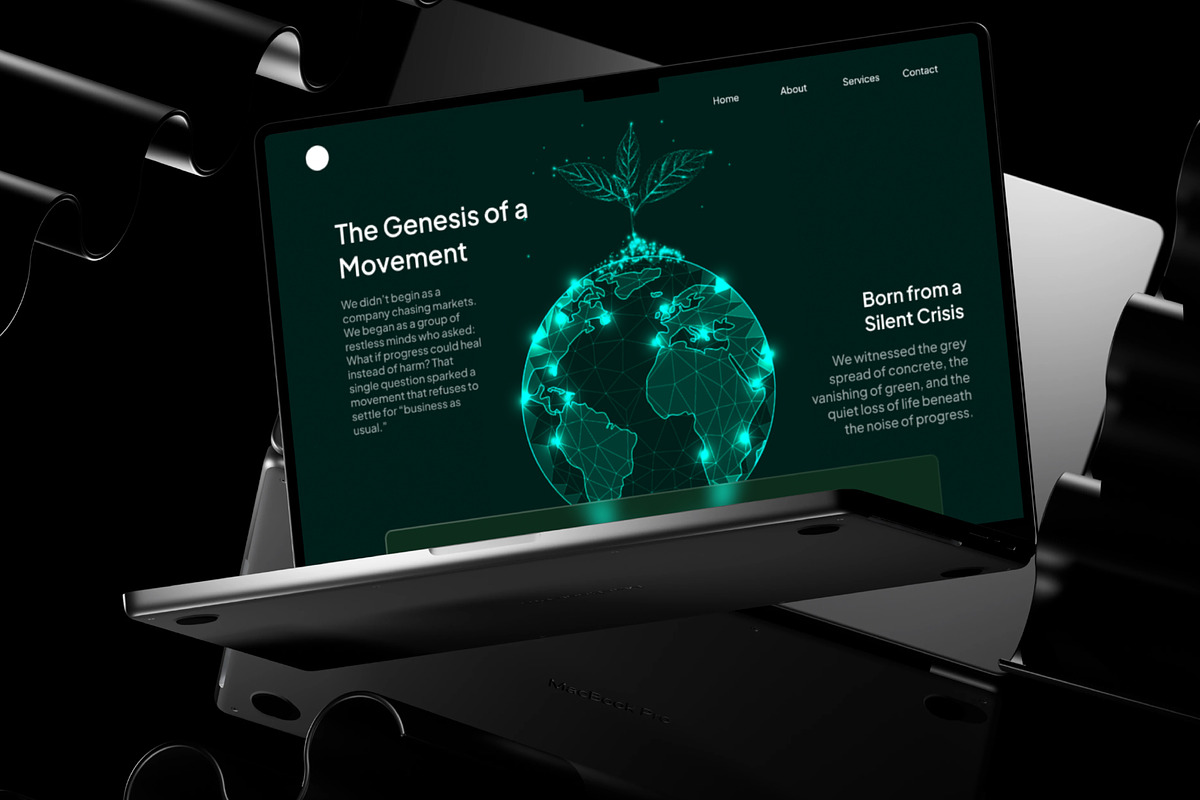 Green Tech Website Template, a Landing Page Template by Glyphminds Studios (Photo 3 of 3)