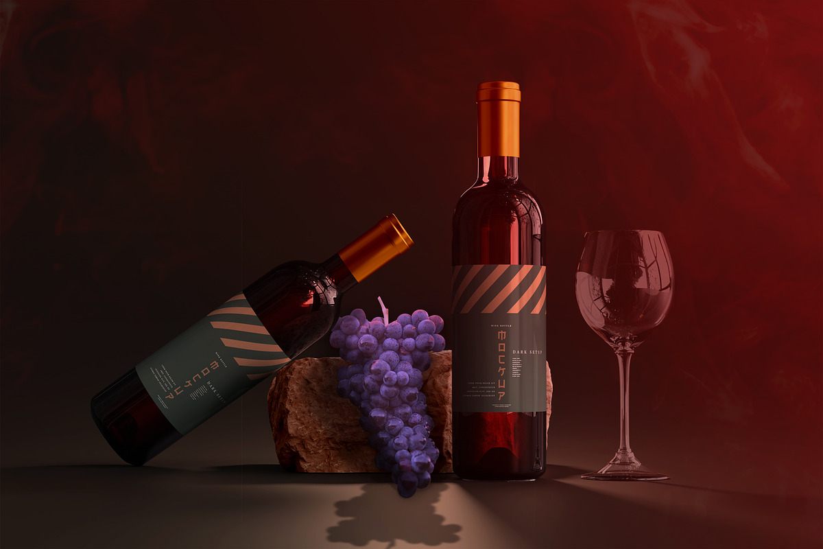 Red Wine Mockup Set, a Product Mockup by PSD Market (Photo 7 of 17)