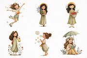 Whimsical Summer Girl Clipart, an Illustration by DreamArtGraphic (Thumbnail 5 of 8)