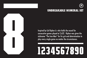 Unbreakable Numeral Set