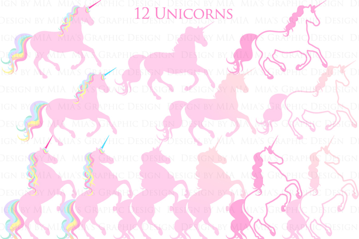 Magical Unicorns, Einhorn, Pink, an Illustration by Mia's Graphic Design (Photo 3 of 9)