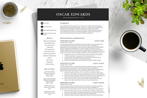 Modern Simple CV Resume Word