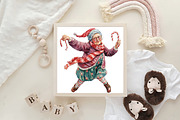 Funny Old Lady Christmas Sublimation, an Illustration by CraftArtStudio (Thumbnail 6 of 6)