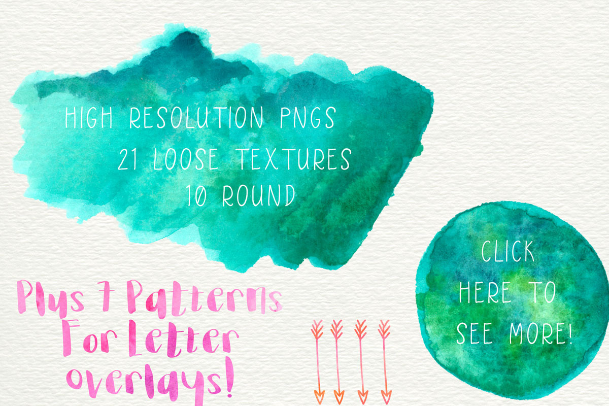 Watercolor Textures, a Texture Graphic by Bobo Design Co. (Photo 2 of 3)