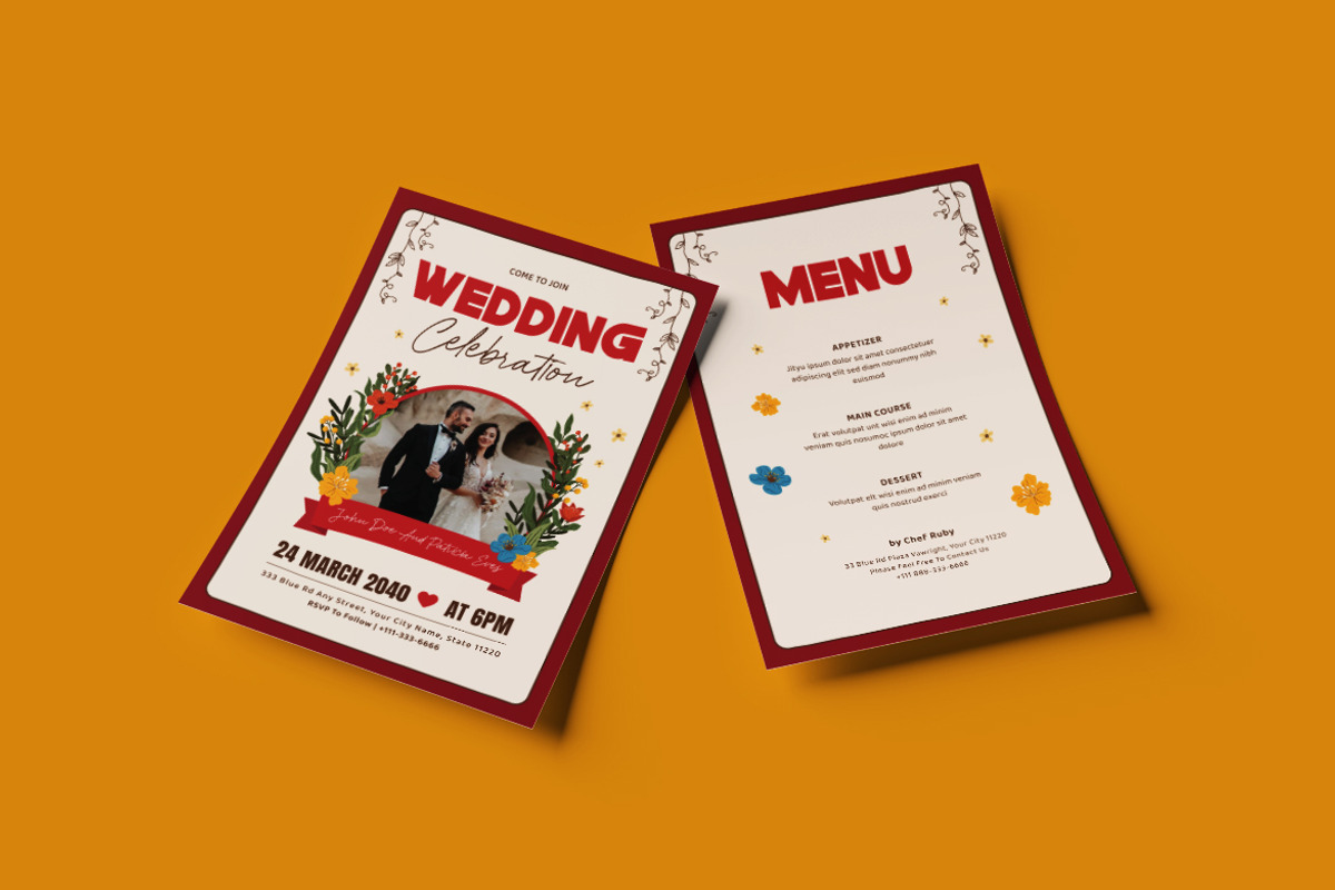 Madina Wedding Invitation Template, an Invitation Template by dokudokunomi (Photo 2 of 4)