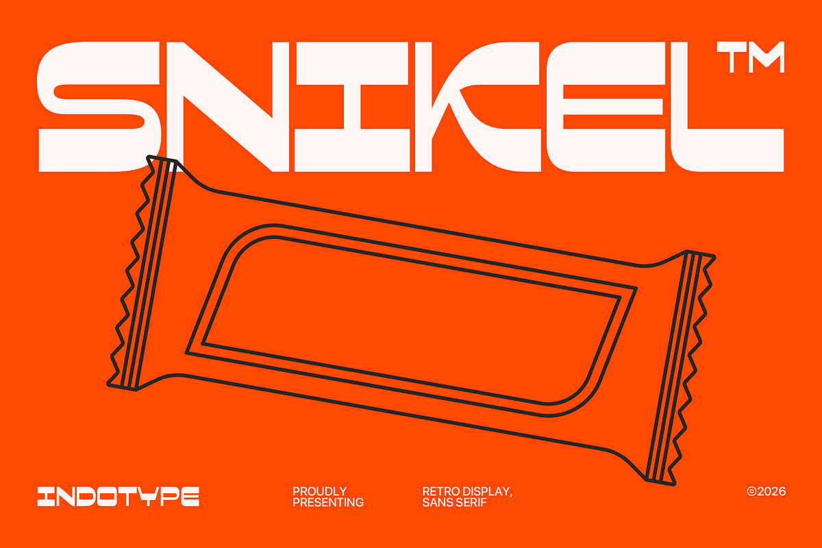 Snikel - Retro Display Font, a Sans Serif Font by Indotype Foundry (Photo 1 of 10)