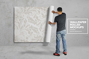 Wallpaper Rolled Mockups, a Mockup by Kongkow (Thumbnail 2 of 5)