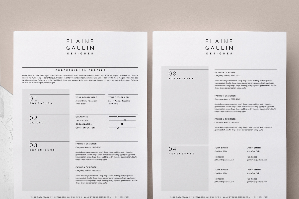 Simple Resume Design / Elaine, a Resume Template by This Paper Fox (Photo 2 of 5)