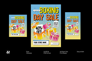 Festive Boxing Day Promo Flyer, a Flyer Template by Neermana