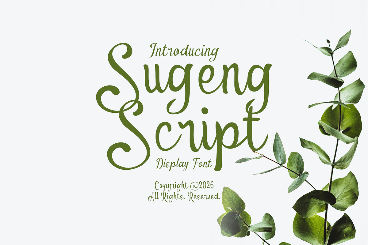 Sugeng Script Handwritten Font, a Script Font by mesuka (Photo 1 of 5)