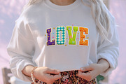 Pink Loved Crochet Varsity Png,Valen, an Illustration by designcity5 (Thumbnail 8 of 8)