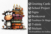Whimsical Autumn Cow Clipart Bundle, a Seasonal Illustration by Canvas Craft (Thumbnail 3 of 10)