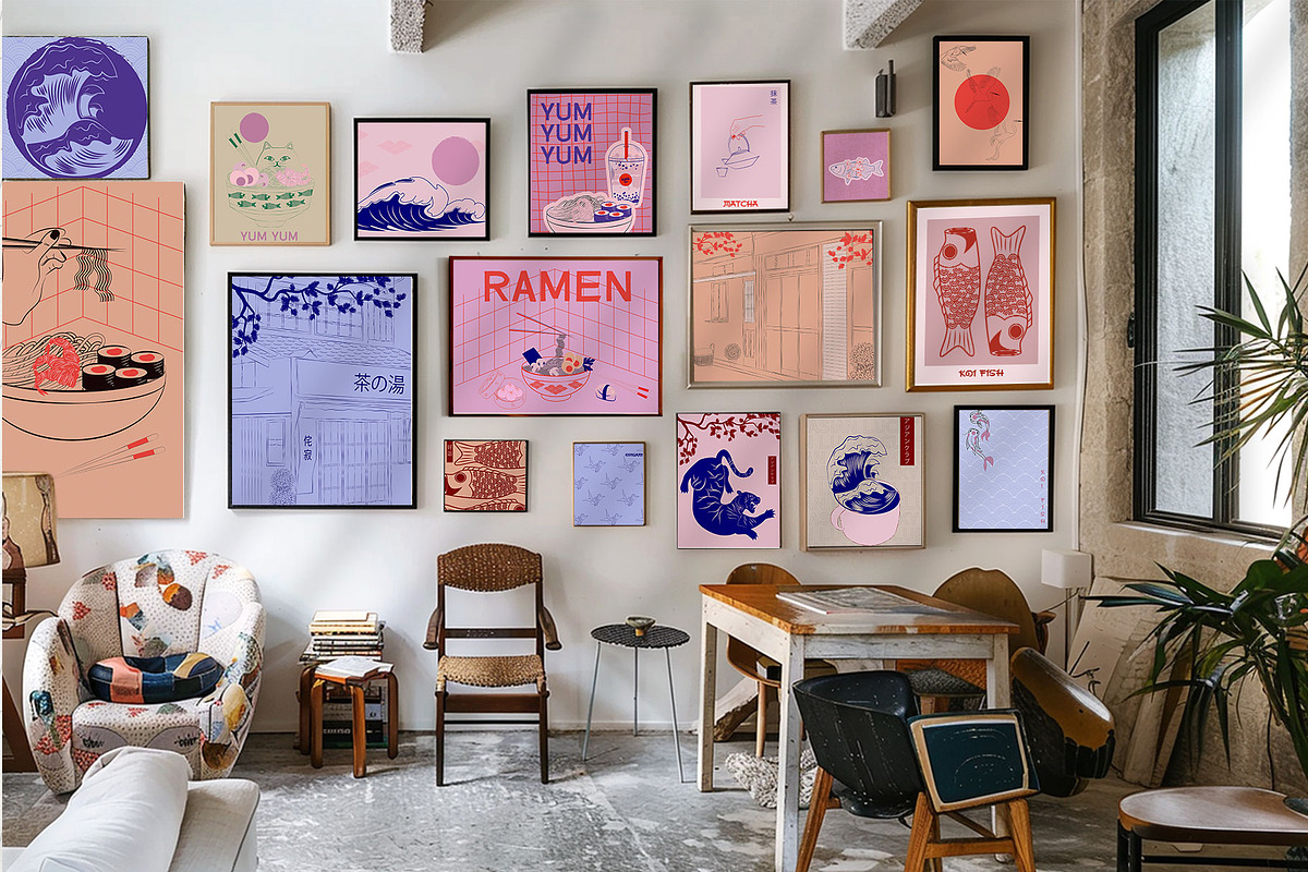Wabi Sabi Wall Art, a Decorative Illustration by Mio Buono (Photo 8 of 10)