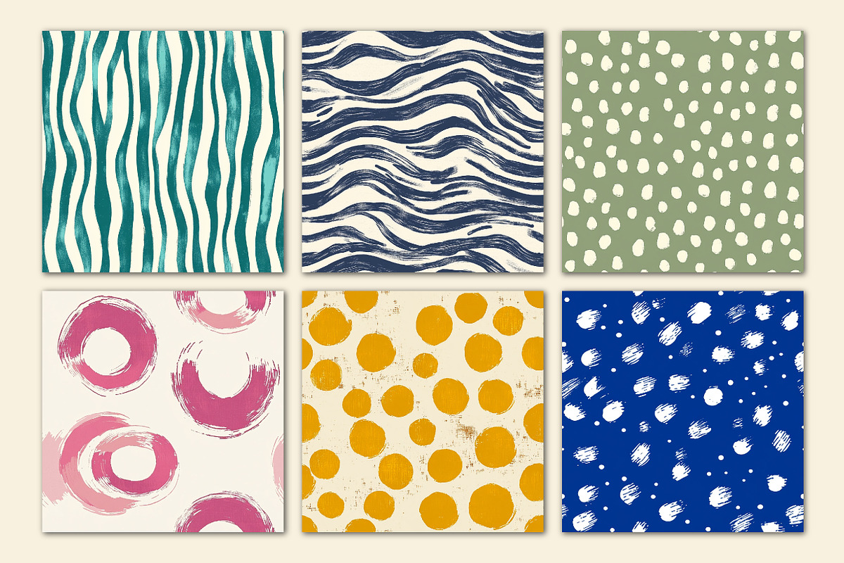 Lines and Dots Seamless Patterns, a Pattern Graphic by Libby Wishes (Photo 4 of 6)