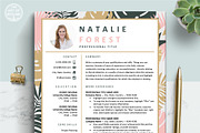 Creative Resume Template, Pretty CV, a Resume Template by The Art of Resume (Thumbnail 1 of 8)