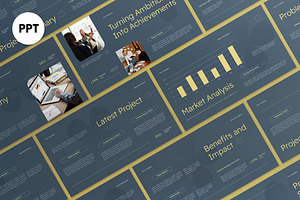 Blue Gray Project Proposal PPT, a Presentation Template by graphicook