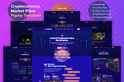 Cryptocurrency Website Template, an UI Kit Template by Ordain IT (Thumbnail 1 of 6)