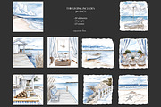 Coastal Girls Clipart | Beach Ocean, a Person Illustration by GlamArtZhanna (Thumbnail 8 of 8)