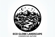 60 Eco Globe Landscape Silhouette, a Technology Illustration by Amazin_art (Thumbnail 11 of 25)