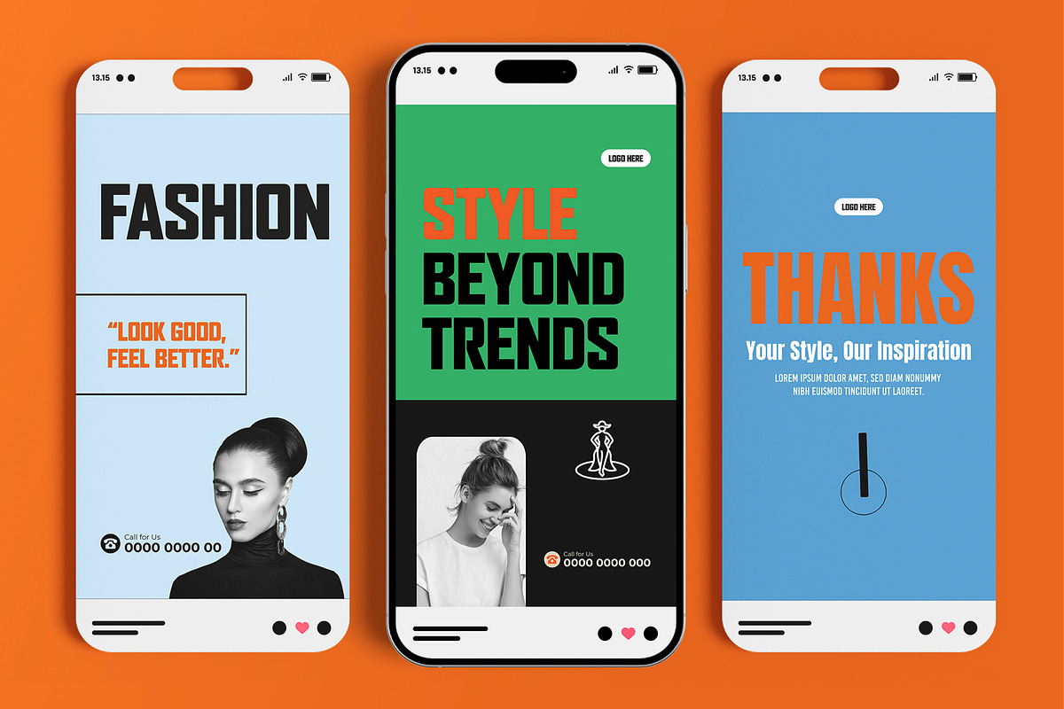 Fashion Social Media Story Post Set, a Social Media Template by MightyDesign (Photo 3 of 6)