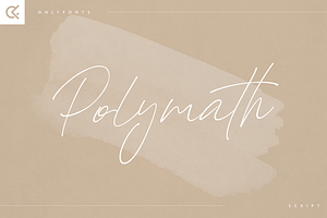 Polymath - Organic Script Font