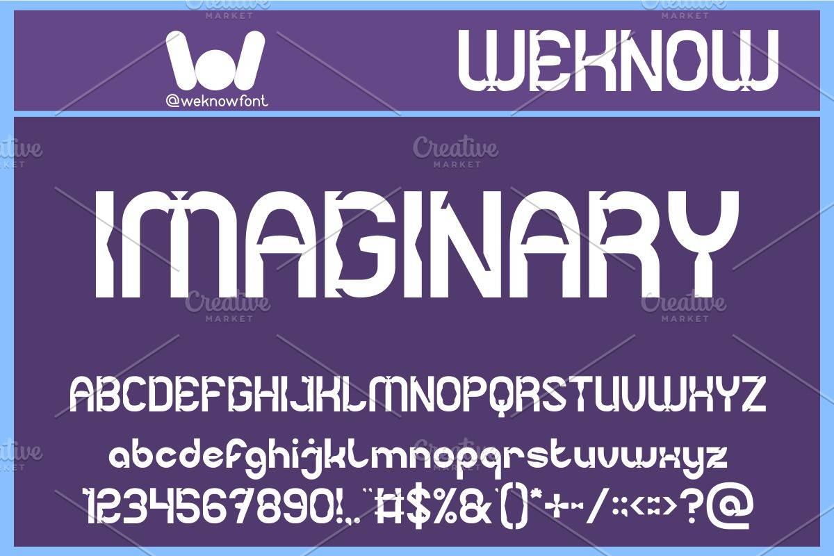 Imaginary font, a Font by weknow (Photo 1 of 8)