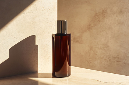 Chic glass bottle in sunlight, a Photo by Beautiful things