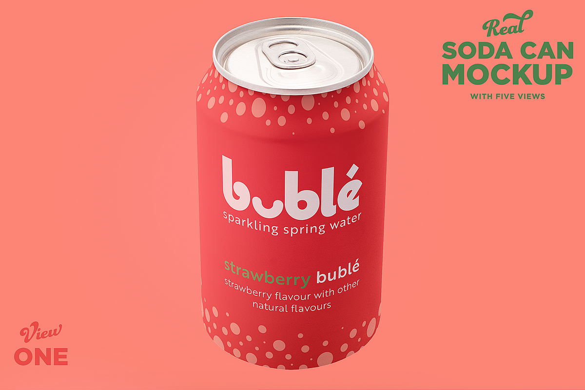 Soda can mockup with 5 awesome views, a Product Mockup by Itsmesimon (Photo 2 of 11)