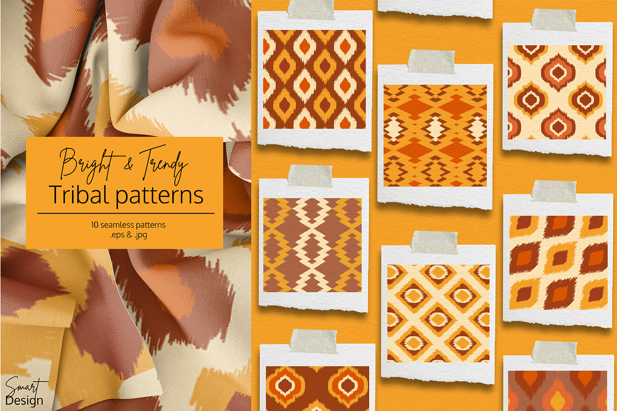 Geometric ikat seamless patterns, a Pattern Graphic by SmartDesign (Photo 1 of 5)