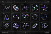 Chromatic Glass 3D Shapes Pack, an Object Graphic by Samolevsky (Thumbnail 21 of 30)