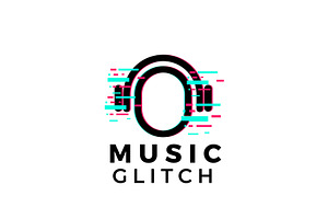 Music Glitch Style Logo Design, a Branding & Logo Template by AlvinStd