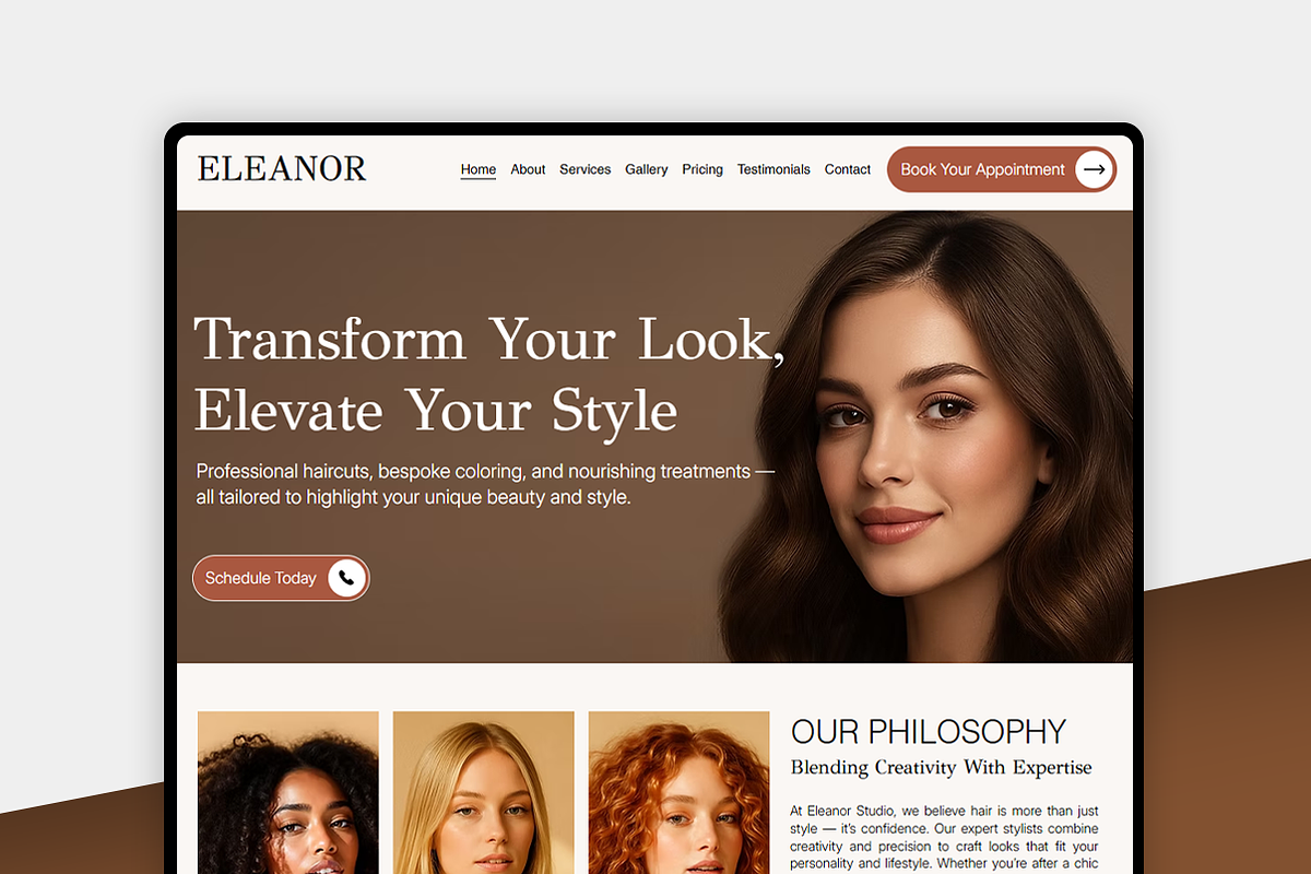 Hair Studio Wix Studio Website, a Wix Template by Kitteeh (Photo 10 of 10)