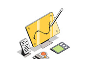 Computer workstation illustrations, a Technology Illustration by Selektor (Thumbnail 3 of 3)