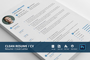 Clean Resume/CV, a Resume Template by Graphicalark (Thumbnail 1 of 3)