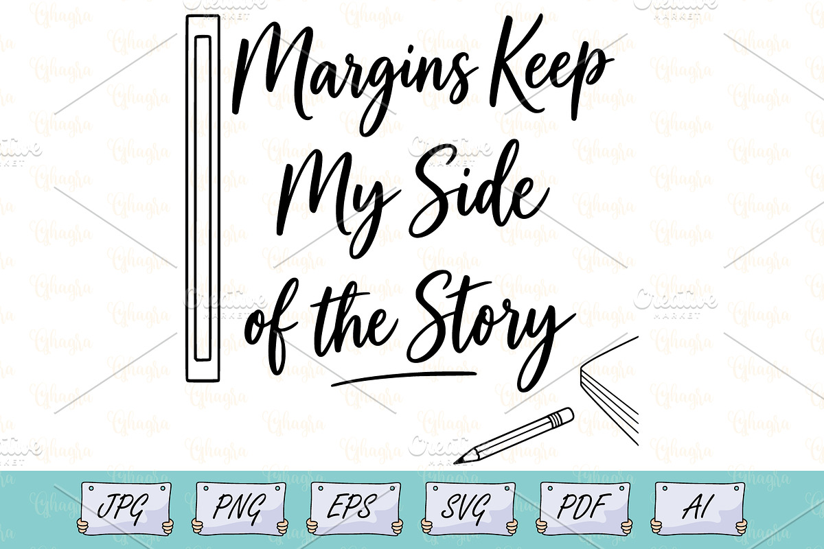 Book Margins and Pencil Line Art, an Object Illustration by Ghagra (Photo 1 of 6)