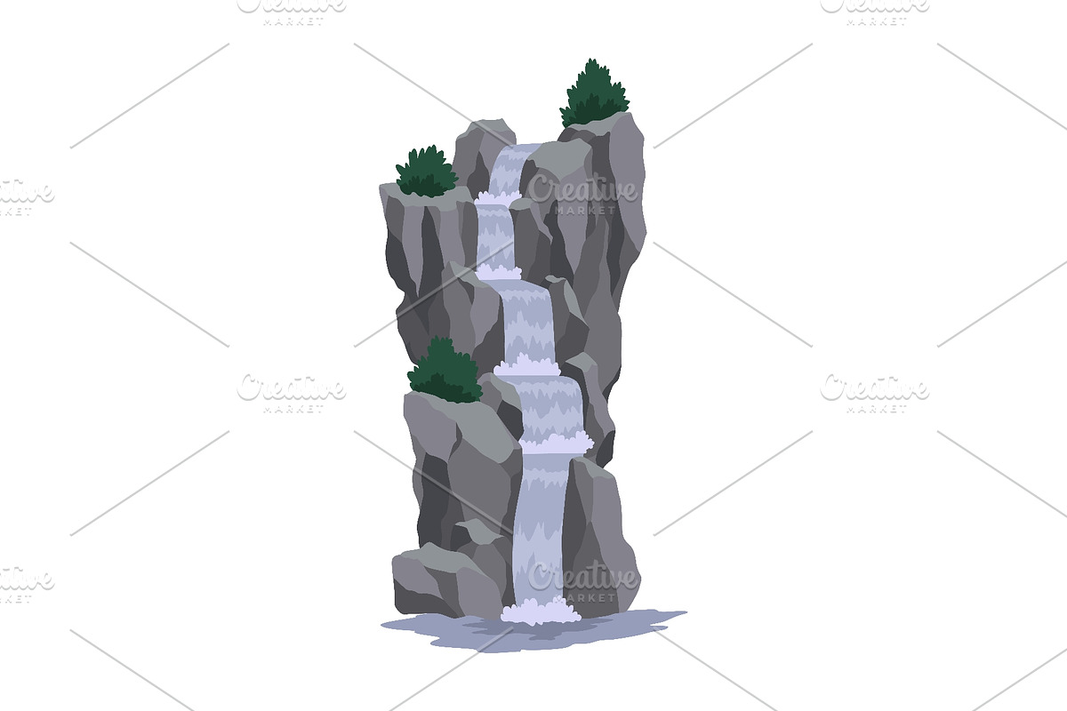 Cartoon river cascade, an Animal Illustration by Things for designers (Photo 1 of 3)