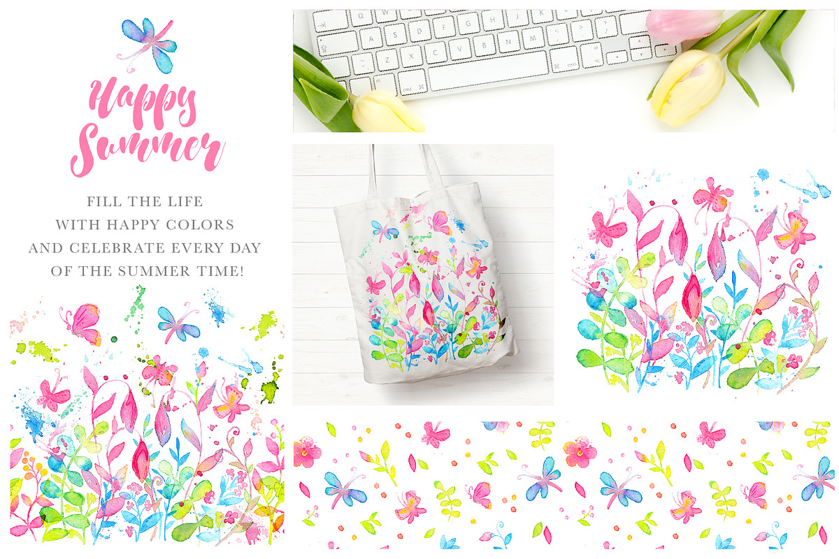 Happy Summer Seamless Patterns, a Pattern Graphic by Lumitar (Photo 6 of 6)