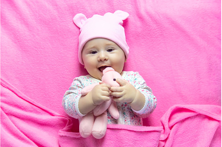 Baby sleeps with a bear. Selective, a Person Photo by yanadjana