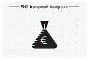 Euro Currency Money Icons Set, a Solid Icon by Designfour (Thumbnail 5 of 7)