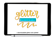 Glitter Procreate Lettering Brush, a Brush Add-On by Blue Strawberry Studio (Thumbnail 1 of 6)