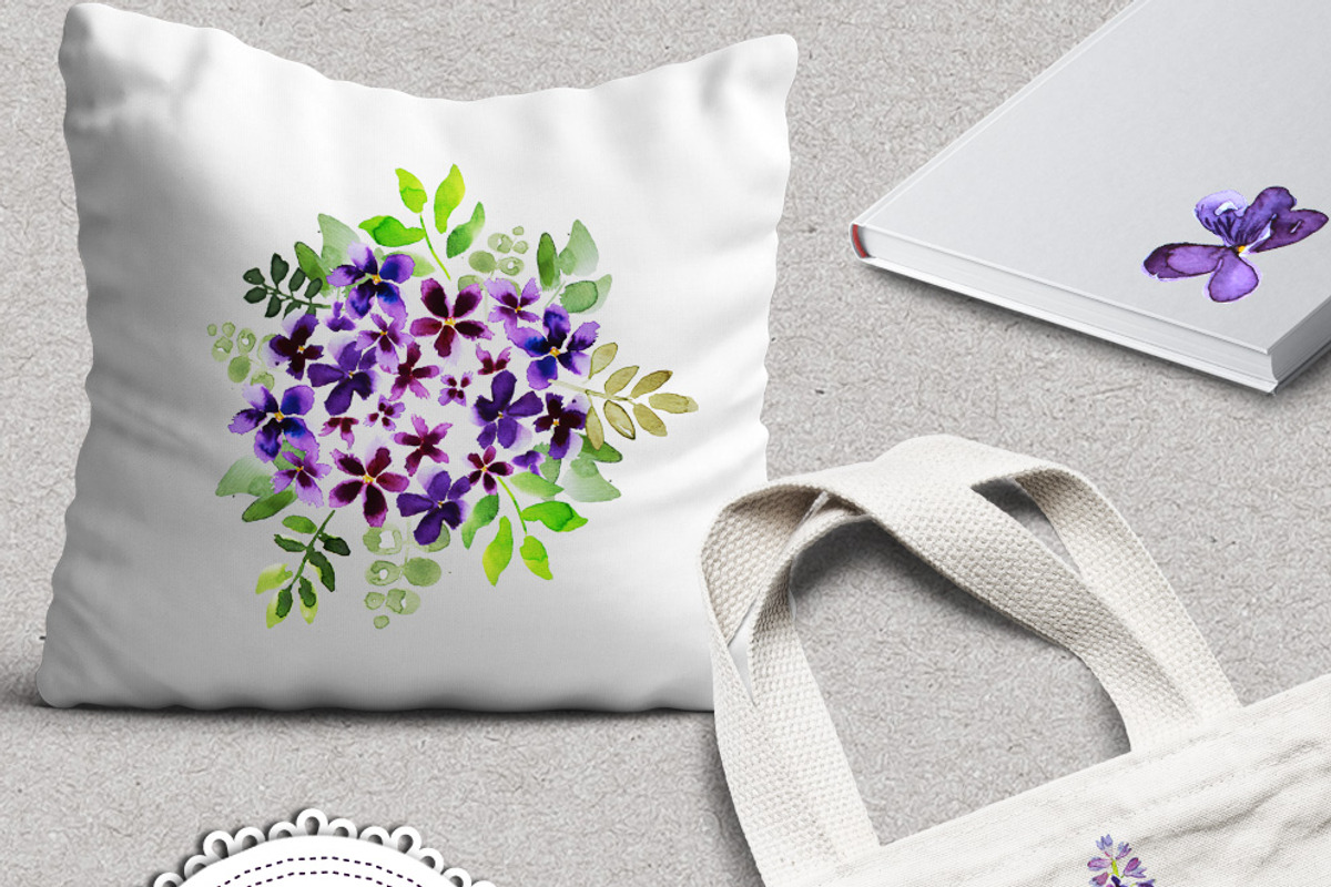 Garden Violet Clipart Purple Bouquet, a Decorative Illustration by Download Graphic Art (Photo 6 of 7)