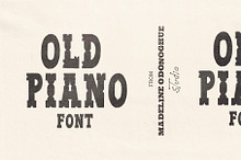 Old Piano | Hand Crafted Font