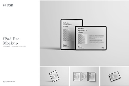 iPad Pro Mockup, an iPad Mockup by scribrostudio
