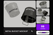 Metal Bucket Mockup, a Household Mockup by hiddemaru (Thumbnail 1 of 4)