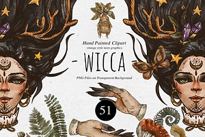 Witchcraft clipart Green witch plant, a Texture Illustration by Belusuab
